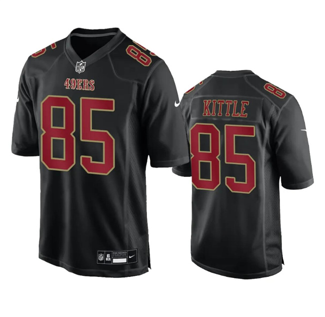 Men's San Francisco 49ers #85 George Kittle Black Fashion Limited Football Stitched Game Jersey